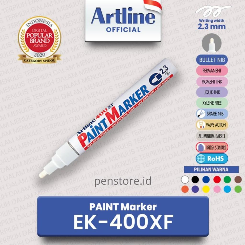 

(pcs) Spidol Paint Marker Artline EK 400 XF / Sepidol ban mobil, plastik, kayu, karet, besi, baja tahan panas
