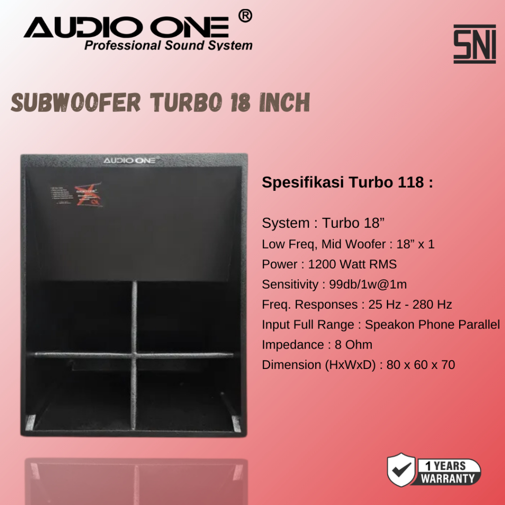 Subwoofer Speaker Aktif Pasif Turbo 18 Inch Audio One Original Best Quality Subwoofer | DSS