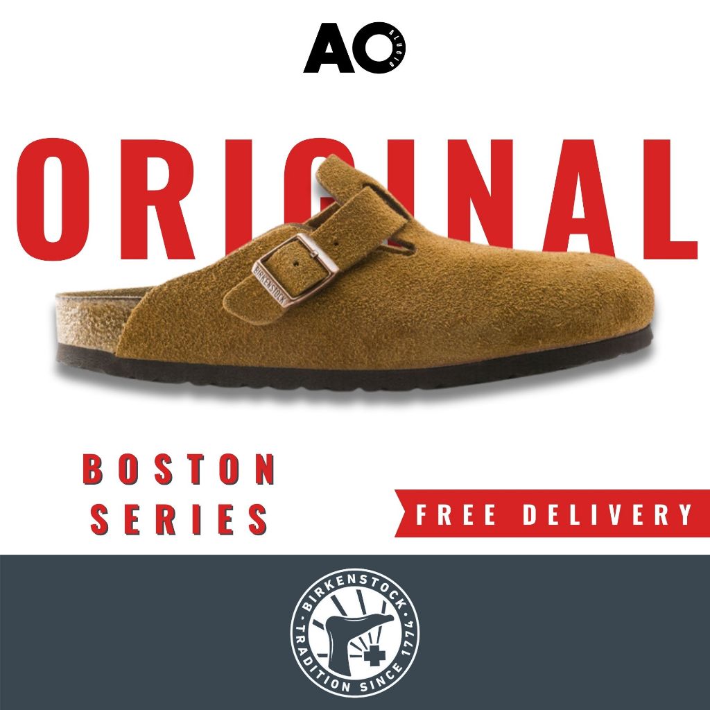 Sandal Birkenstock Boston Suede Mink Original Sendal Birkenstock Soft Footbed Clogs Original Pria Wa