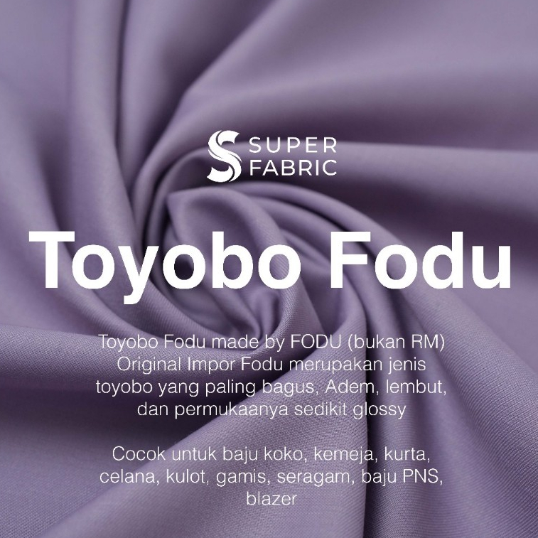 0,5 meter Bahan Kain Fabric Katun TOYOBO FODU / Kain Katun Jepang Polos