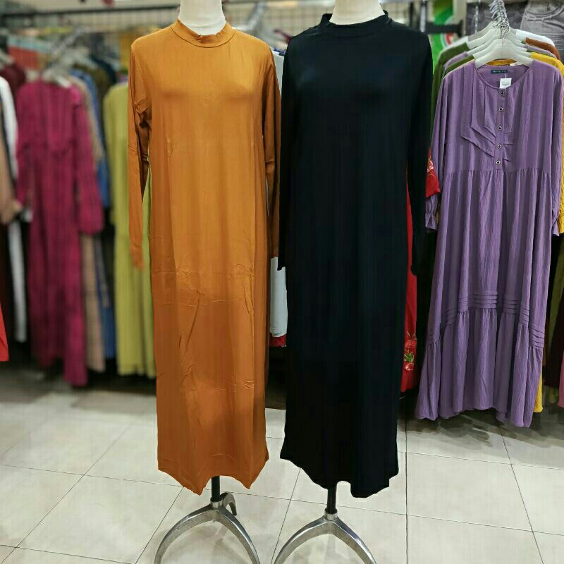Manset gamis polos lengan panjang