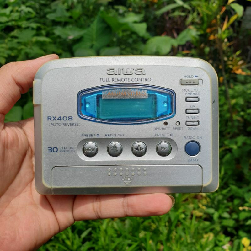 Walkman Aiwa RX408 Cassette Auto Reverse Radio AM/FM