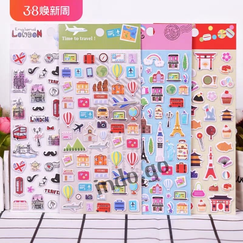 

stiker london jepang paris travel stiker kkv travelling sticker country