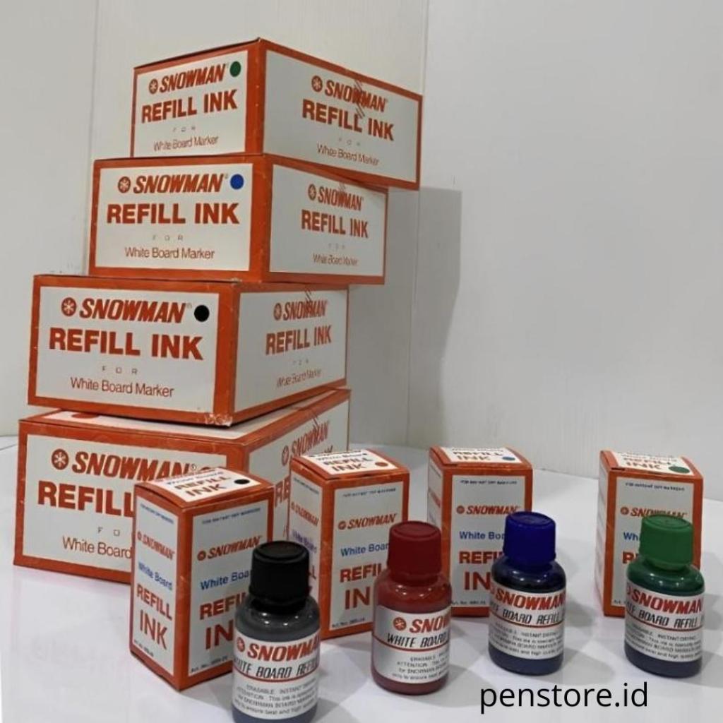 

(pcs) Tinta Spidol White Board Snowman WBI-20 / Refill Sepidol bisa dihapus