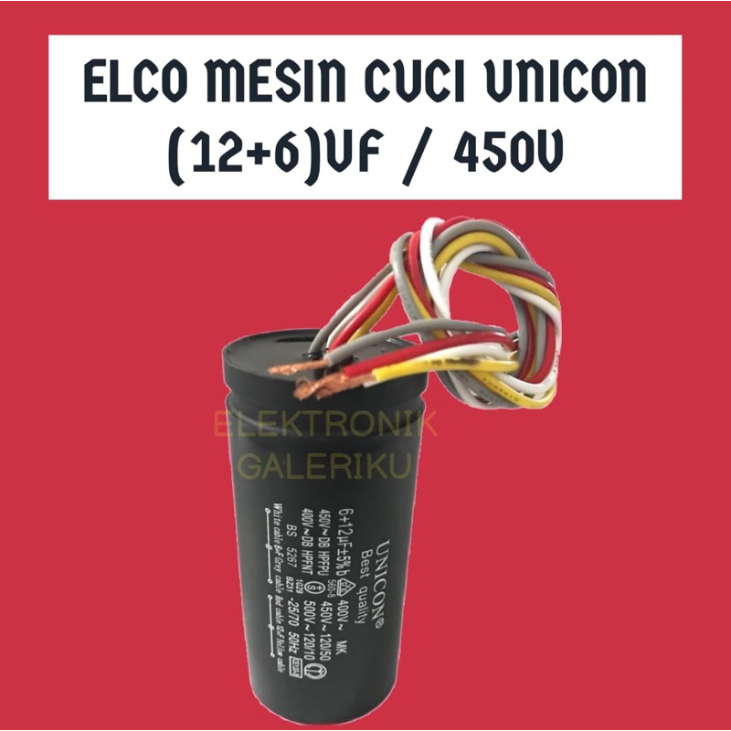 ELCO MESIN CUCI UNICON (12+6)UF / 450V