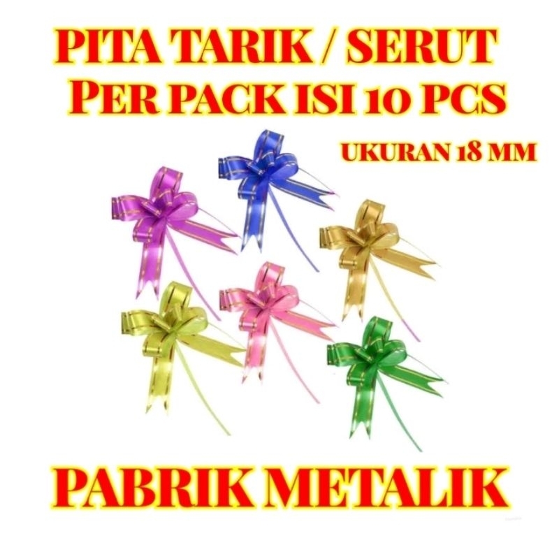 

Pita serut tarik 18 mm/pita kado panjang 35 cm
