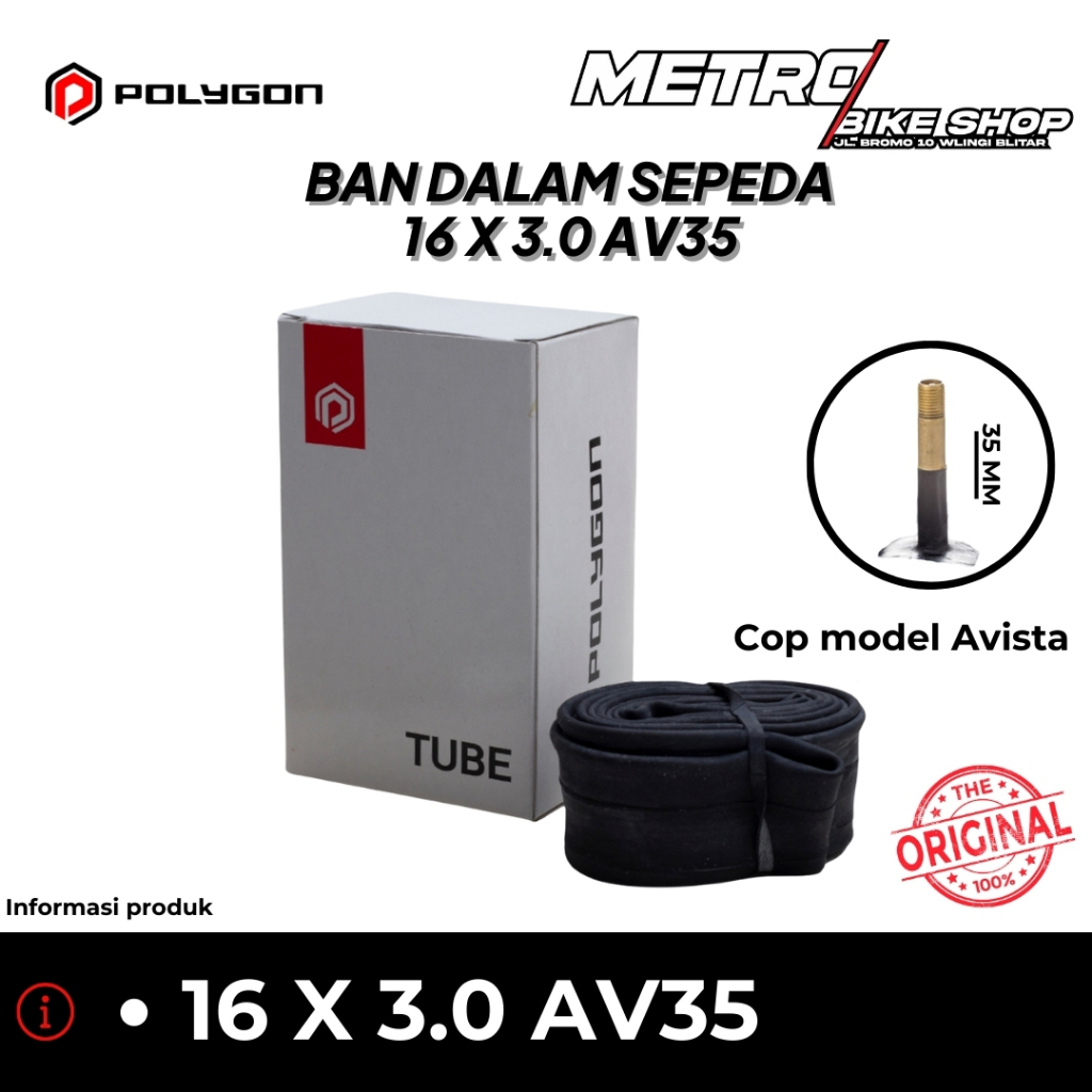 Ban dalam sepeda 16 x 3.0 AV Ban dalam sepeda anak mini Polygon CTB BMX
