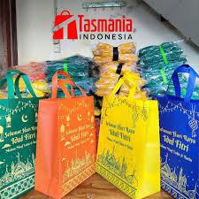 GOODIE BAG Lebaran Idul Fitri Hari Raya Ramadhan TAS SPUNBOND UKURAN 30X40X15 BOX KUE BINGKISAN PARC