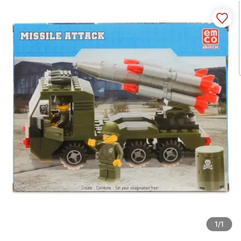 Emco Mainan Mobil Anak Brix Missile Attack