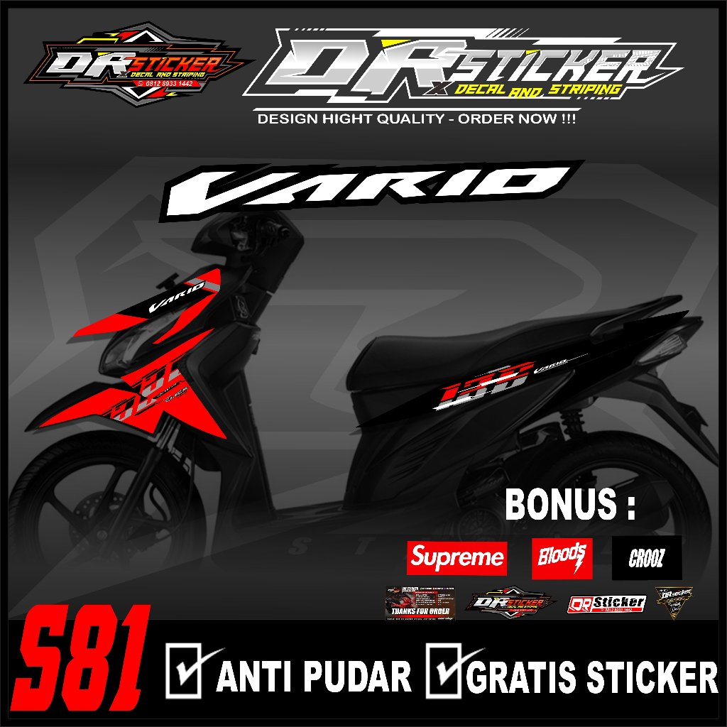 Striping Sticker Vario 110 fi vario cbs - Striping Striping Vario 110 cbs