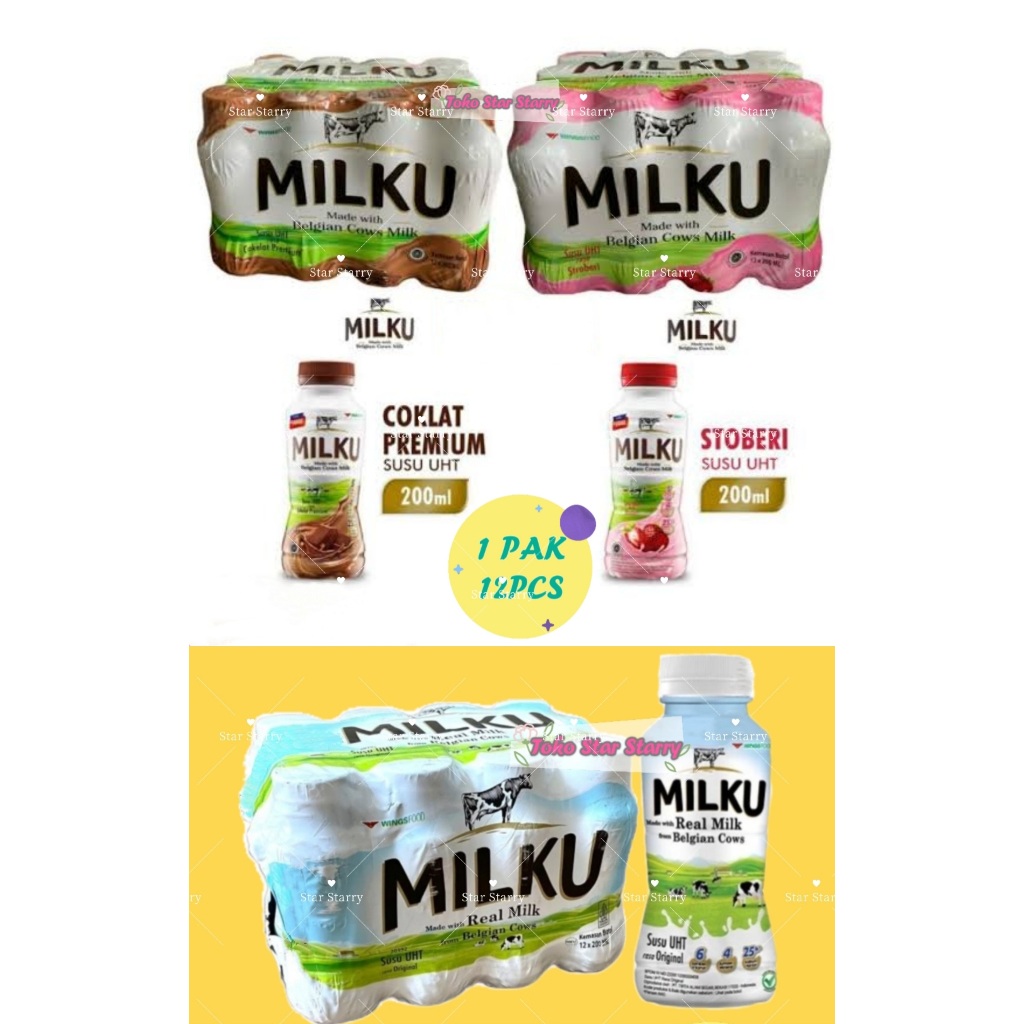 

[Instant] Milku Susu Siap Minum 200ml Susu viral Susu Milku Susu UHT