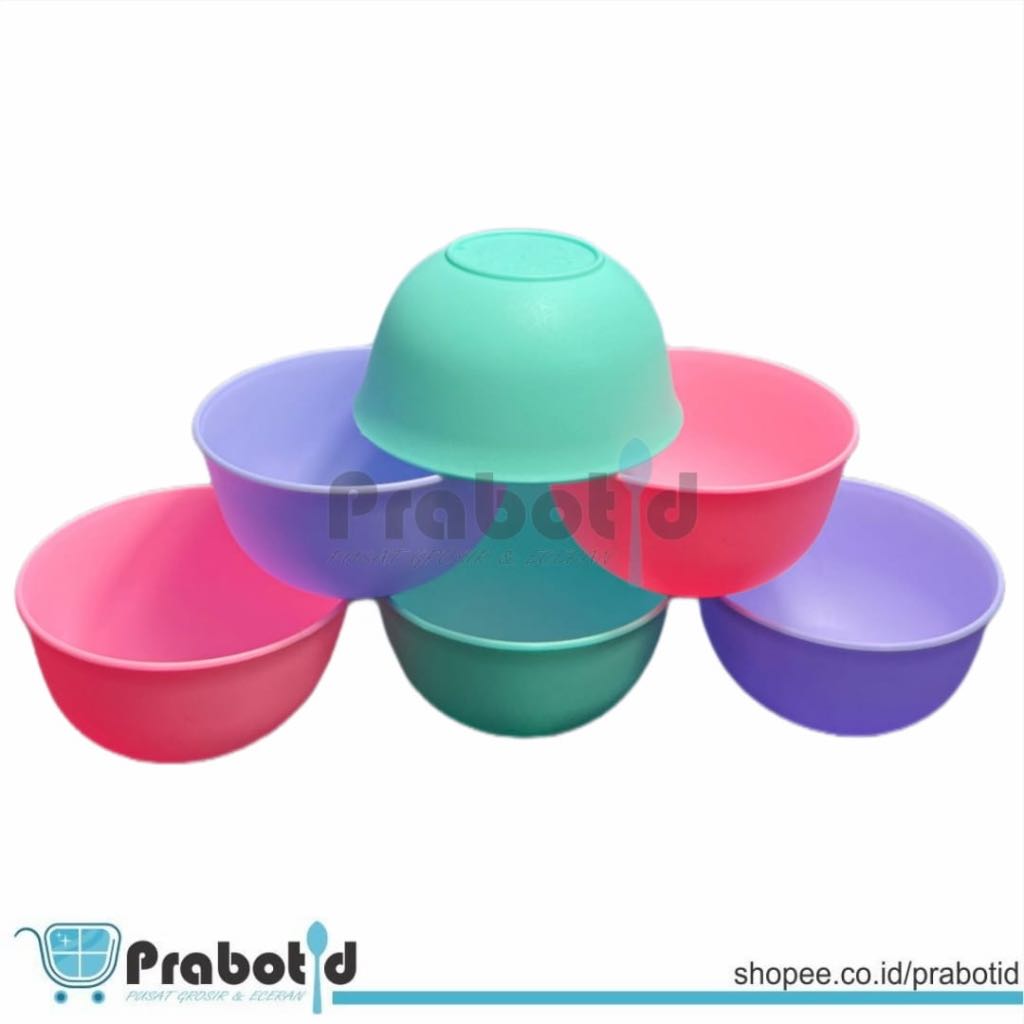 PRABOTID 12 PCS MANGKOK PLASTIK KECIL / MANGKOK PLASTIK KECIL LUSINAN / MANGKOK KECIL WARNA PASTEL /