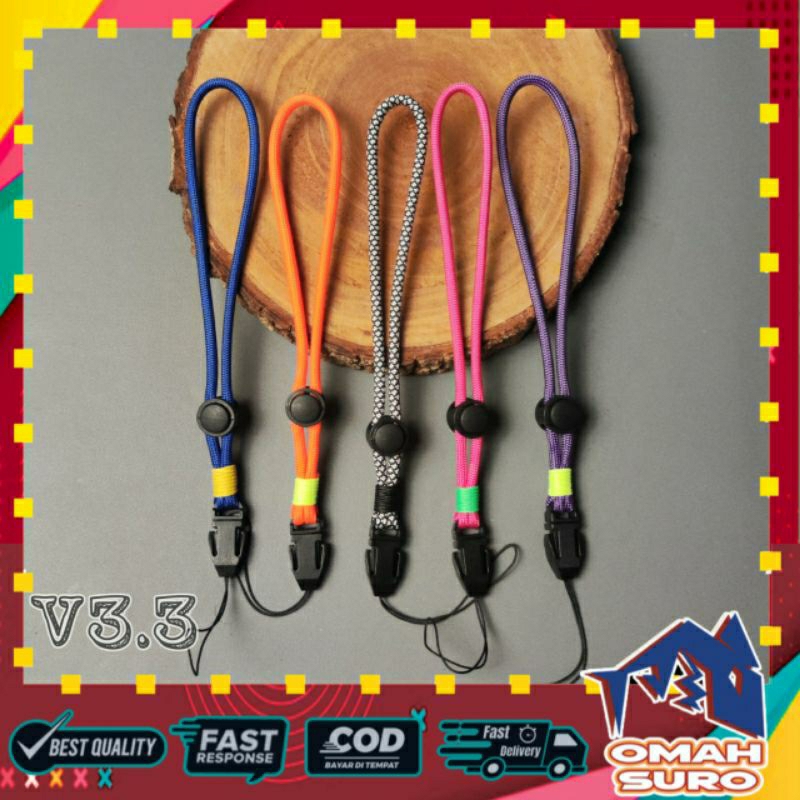 V3.3 WRIST STRAP PARACORD LANYARD HAND/ FINGER TALI GANTUNGAN HP/HANDPHONE/USB/FLASHDISK/KAMERA/ID C