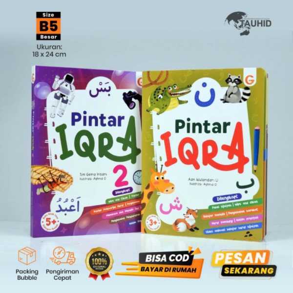 

Dijual Buku Anak Islami – Buku Pintar Iqra 1 Dan 2 Gema insani Original - Iqra 1 dan 2 Diskon