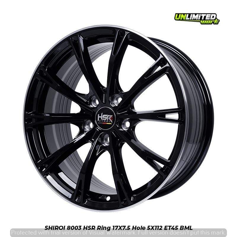 Velg Racing Mercy Mercedes Benz R17 HSR SHIROI Baut 5X112 Ring 17