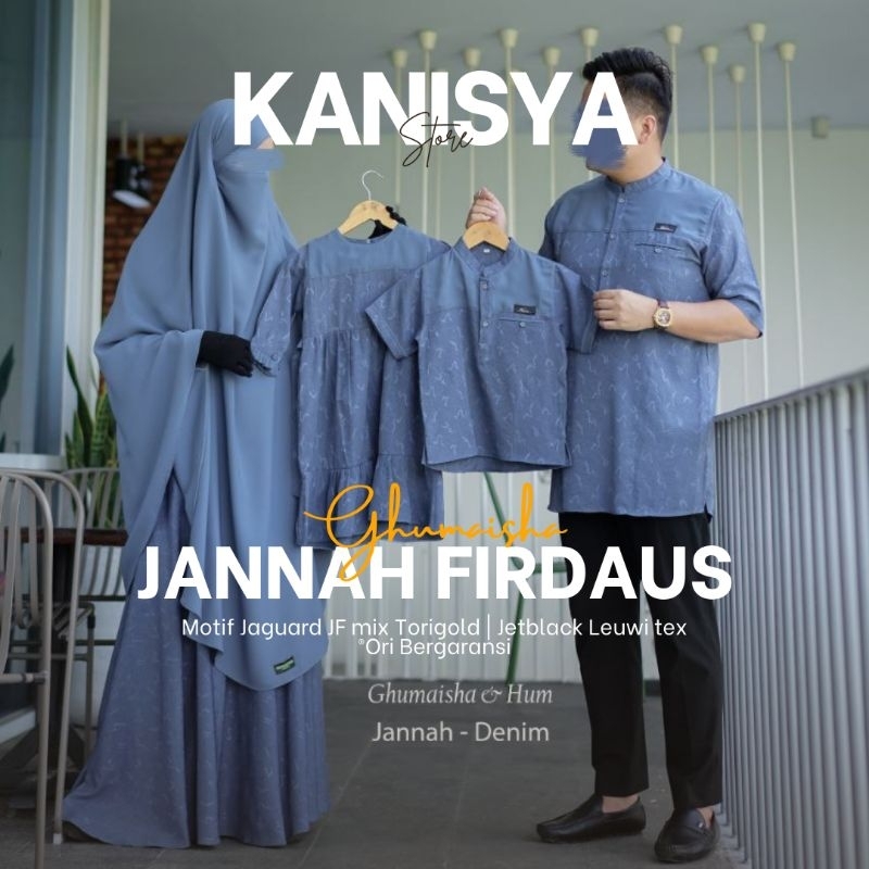 [READY] Jannah Firdaus By Ghumaisha Baju Muslim Couple Set Gamis Set Koko Pria Dewasa Premium