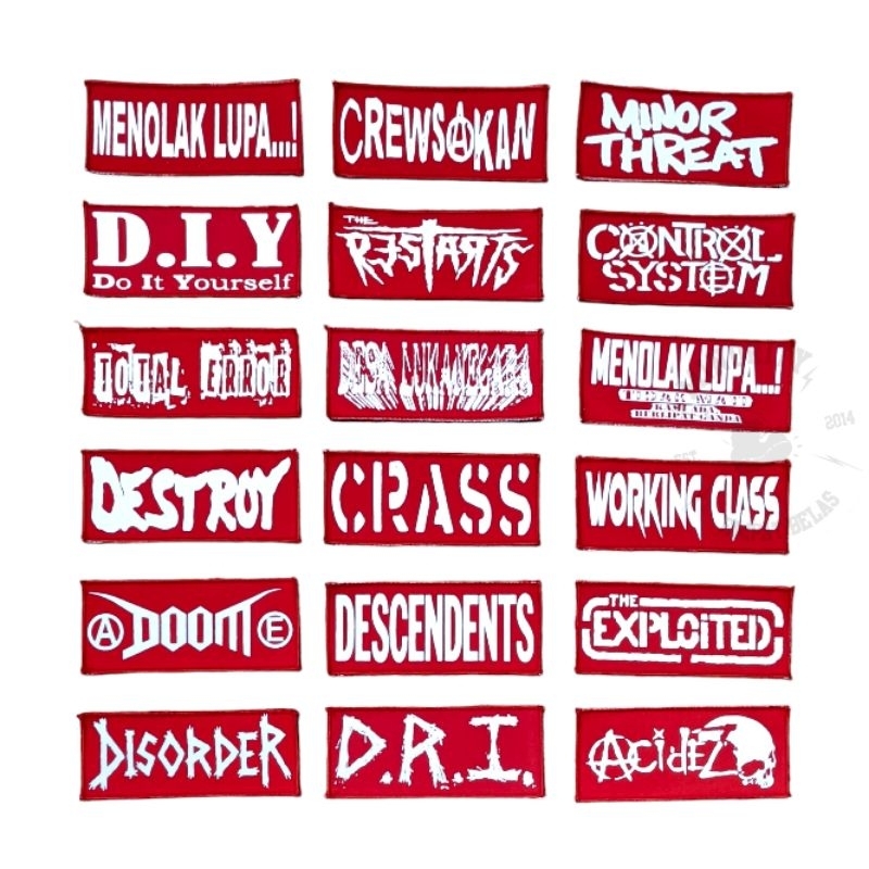 Emblem Sablon Patch Sablon Emblem patch punk rock band musik