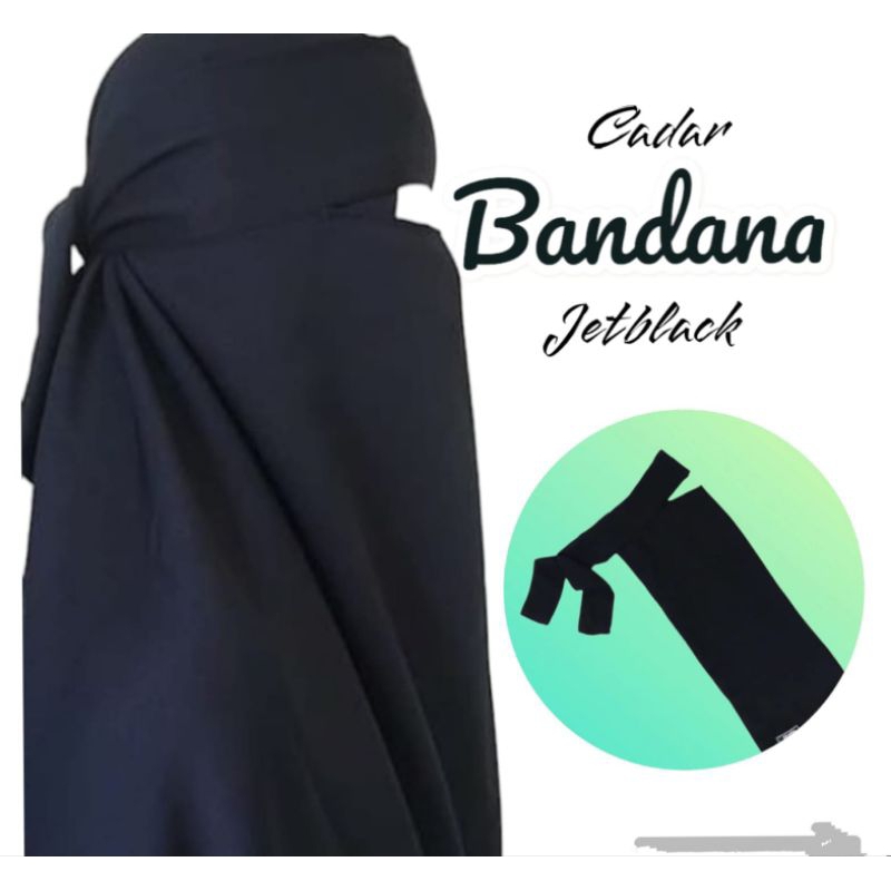 Cadar  Bandana  Niqob Niqab Nikab  Cadar  Bandana  Purdah Bandana Bahan Jetblack Murah