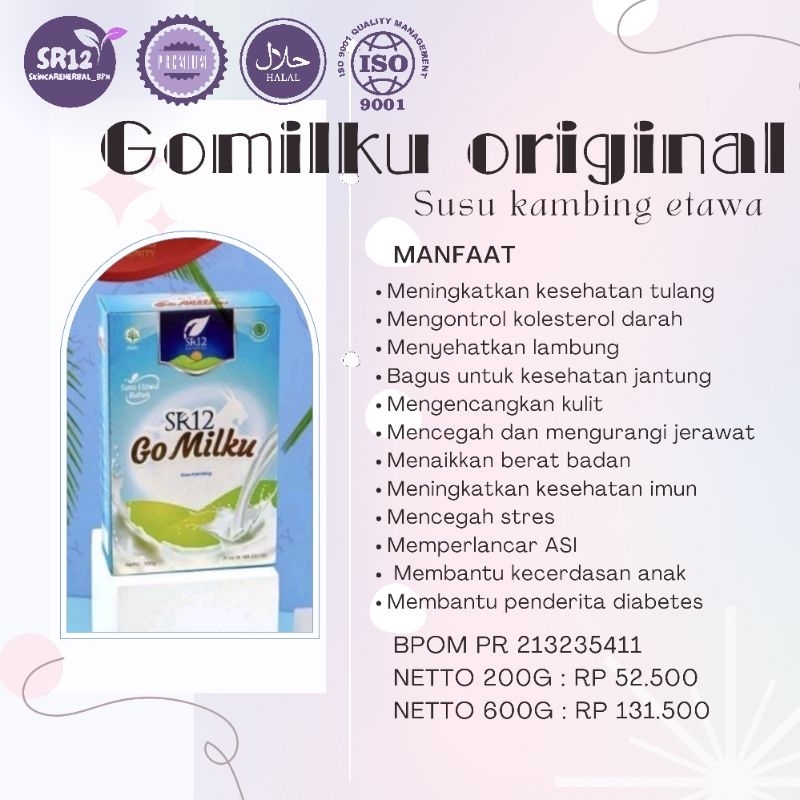 

SR12 Kotak GOMILKU SUSU KAMBING ETAWA
