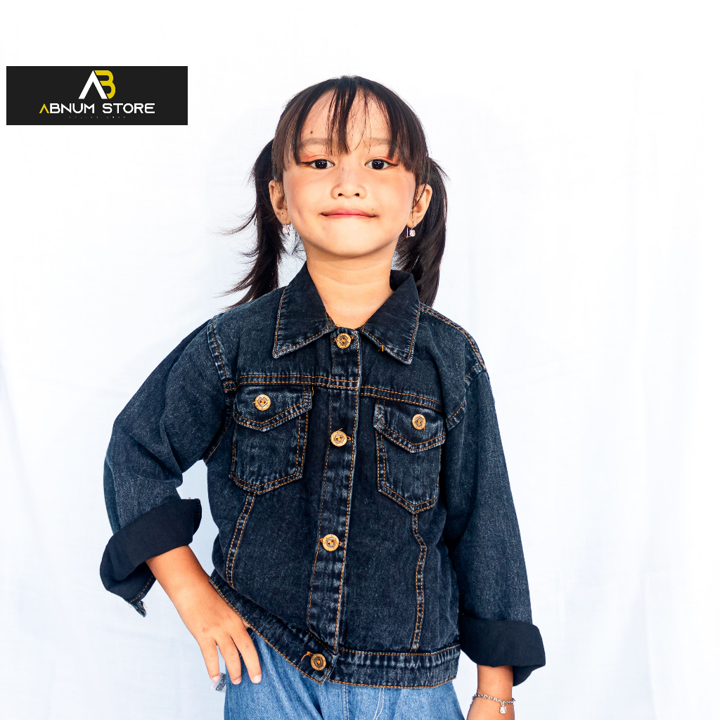 ( Promo Ramadhan COD ) Other Jaket jeans anak perempuan usia 1-12 Tahun jaket levis anak jaket denim