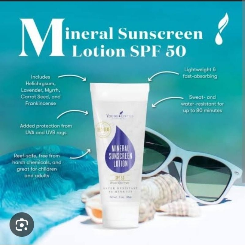 ⭐ Mineral Sunscreen Young Living spf 50 produksi baru