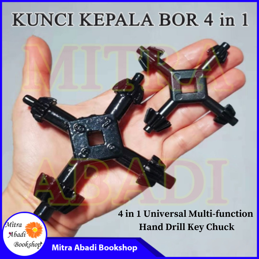 Kunci Kepala Bor 4 Cabang / Drill Chuck Key 4 IN 1 UNIVERSAL