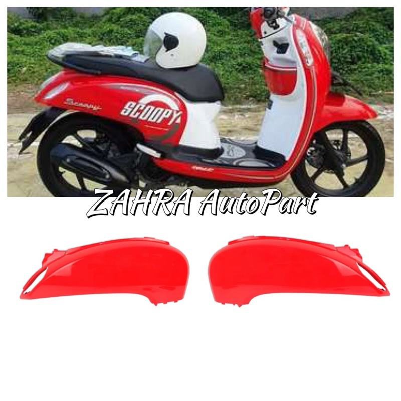 Cover RL body belakang samping kanan kiri scoopy fi esp K16 2014-2016 Merah cabe Original