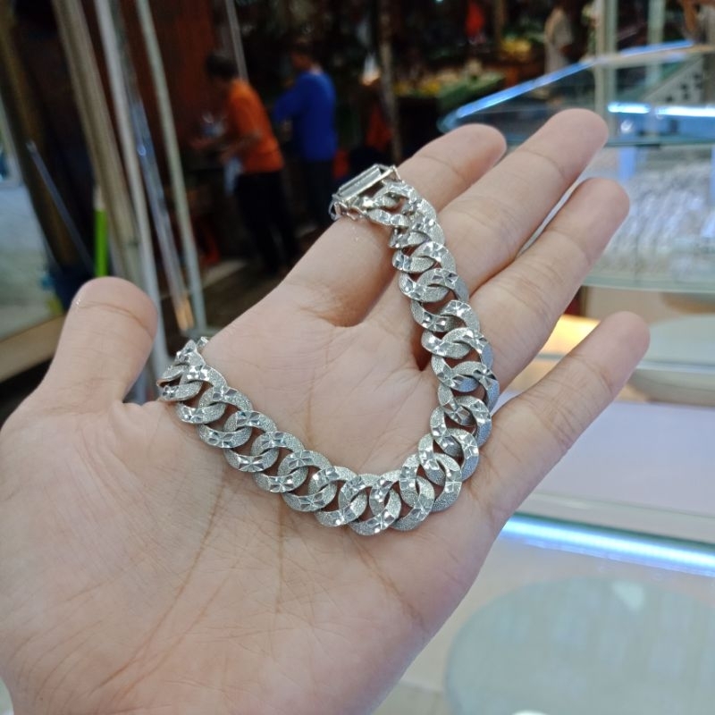 gelang sisik naga mas 8k mas putih mas terbaru