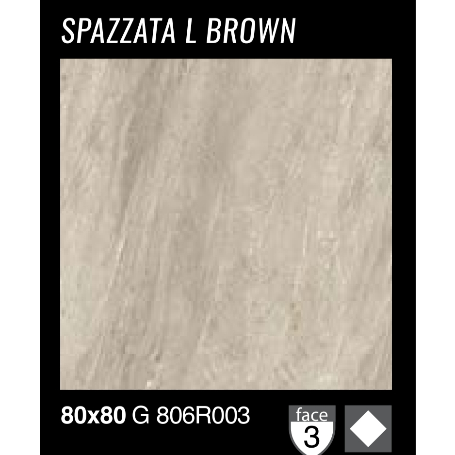 GRANIT GARUDA GLOSSY UKURAN 80X80 UNTUK LANTAI DAN DINDING SPAZZATA EL BROWN