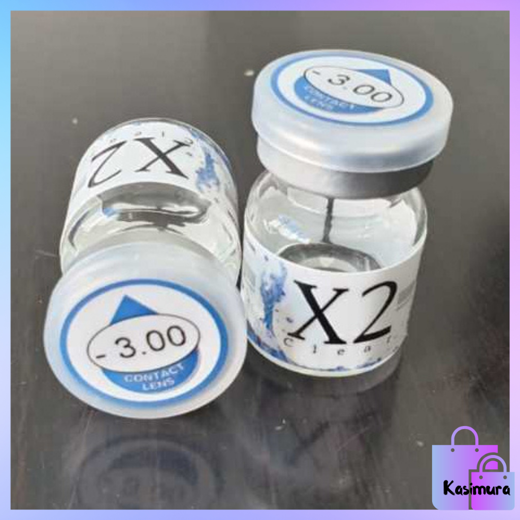 Softlens Bening X2 CLEAR DIA 14MM Minus 6.50 s/d 20.00 + FREE LENSCASE - KASIMURA