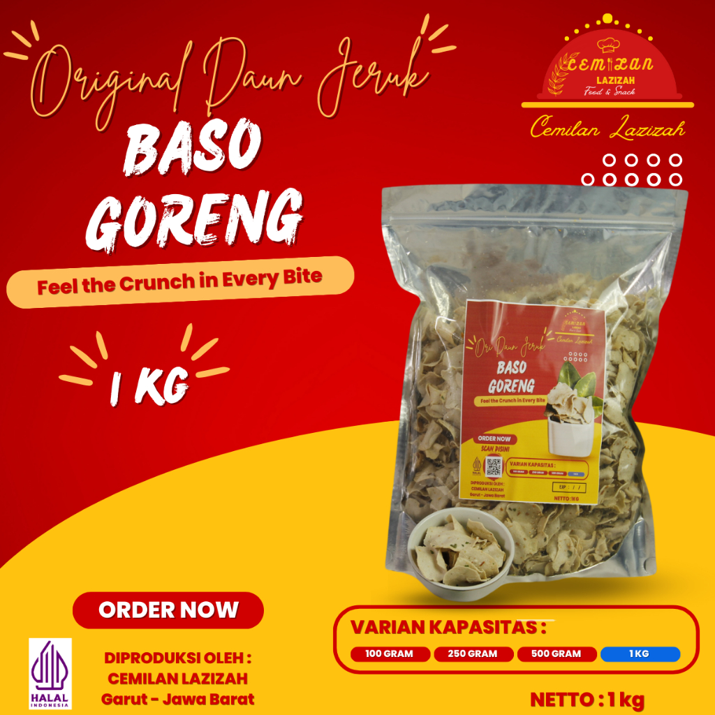 

Basreng Original Daun Jeruk 1kg Cemilan Asin Gurih Tidak Pedas Kiloan Renyah Original Makanan Ringan Santai