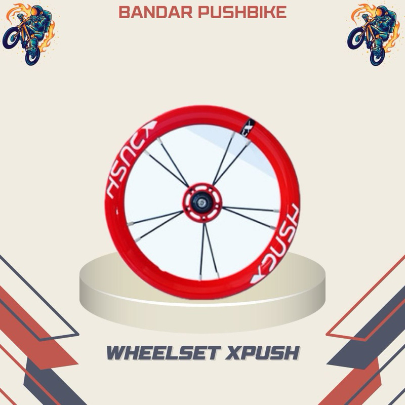 Wheelset 12 inch Xpush Painting Color Wheel Upgrade Pushbike Kids Balance Bike Sepeda Anak HUB GORIL