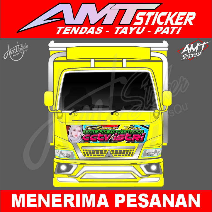 Stiker Kabin Depan Truk - Stiker Dada Truk Canter - Bisa Request