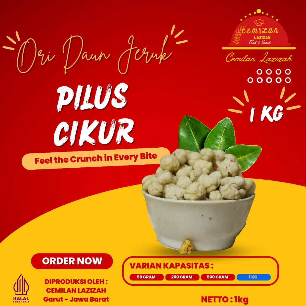 

Pilus Cikur Original Daun Jeruk 1kg Cemilan Asin Gurih Kiloan Renyah Original Makanan Ringan Santai Ukuran Kecil