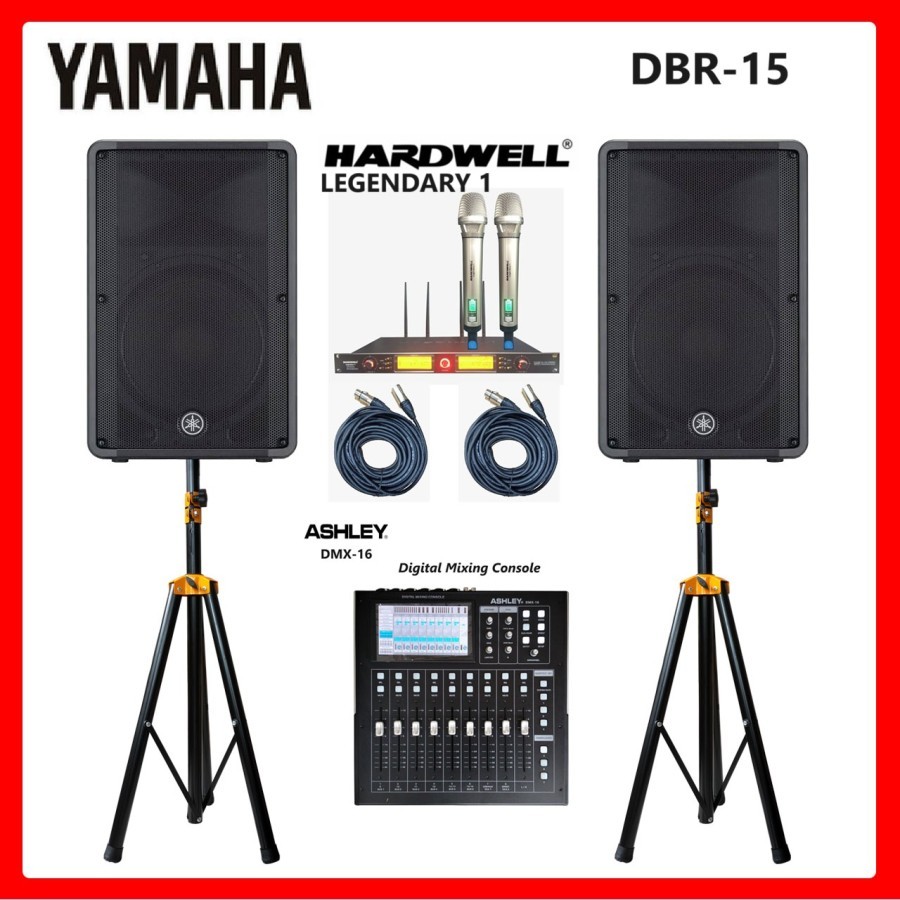 Paket Soundsystem Speaker Aktif Yamaha DBR 15 Mixer Digital Ashley