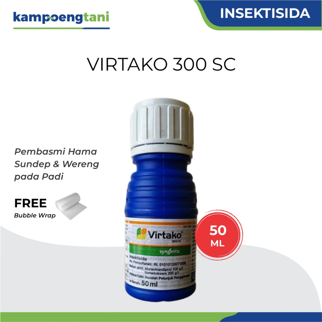 Kampoeng Tani - Virtako 50ml Original Insektisida Sistemik Obat Pembasmi Hama Padi VIRTAKO 300 SC