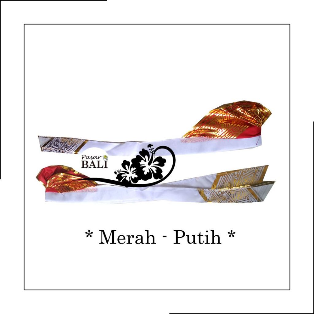 Udeng Setengah Jadi Merah Putih - Ikat Kepala Khas Bali