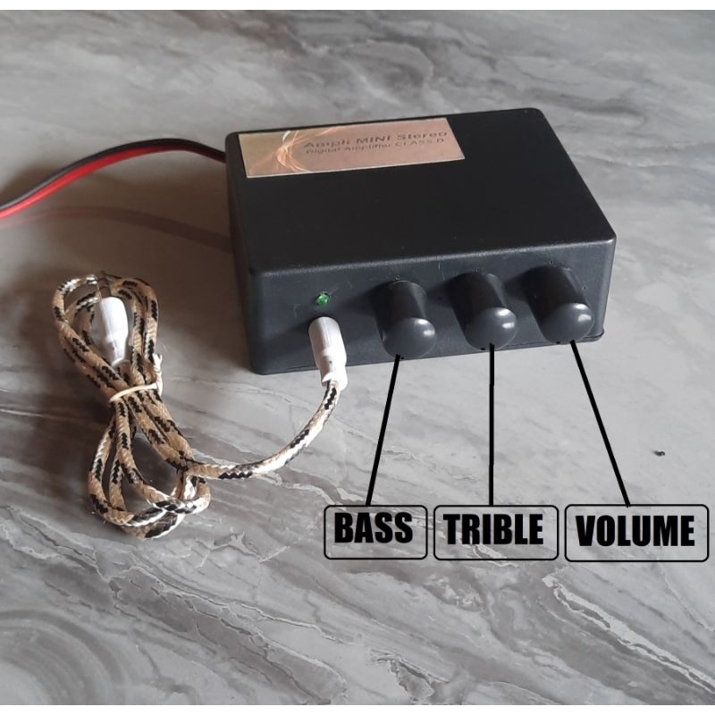 Ampli Mini Amplifier Mini 5V Pluss TONE CONTROL (Bonus Kabel AUX)