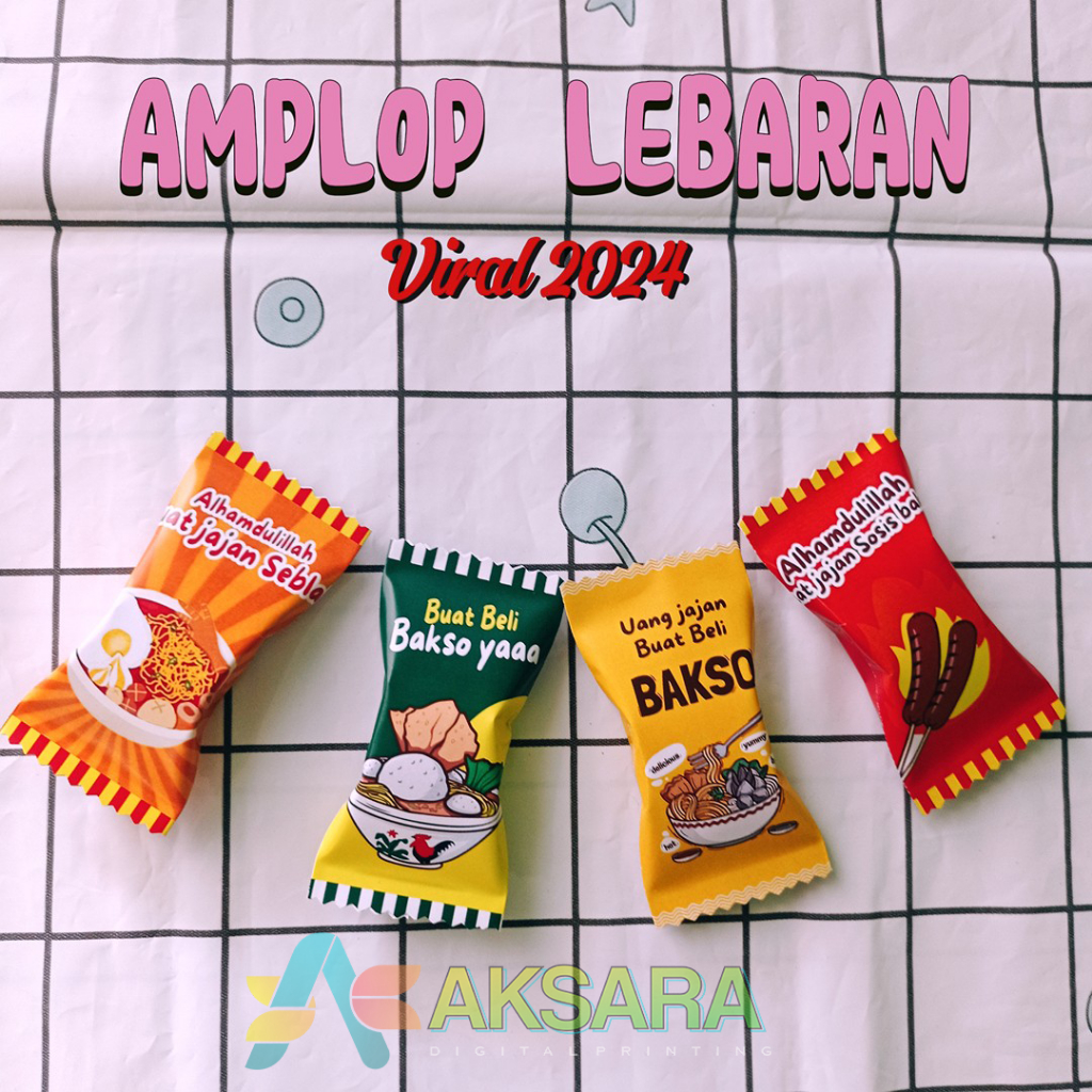 

(Isi 12 Pcs) Amplop Lebaran Model Permen vIRAL