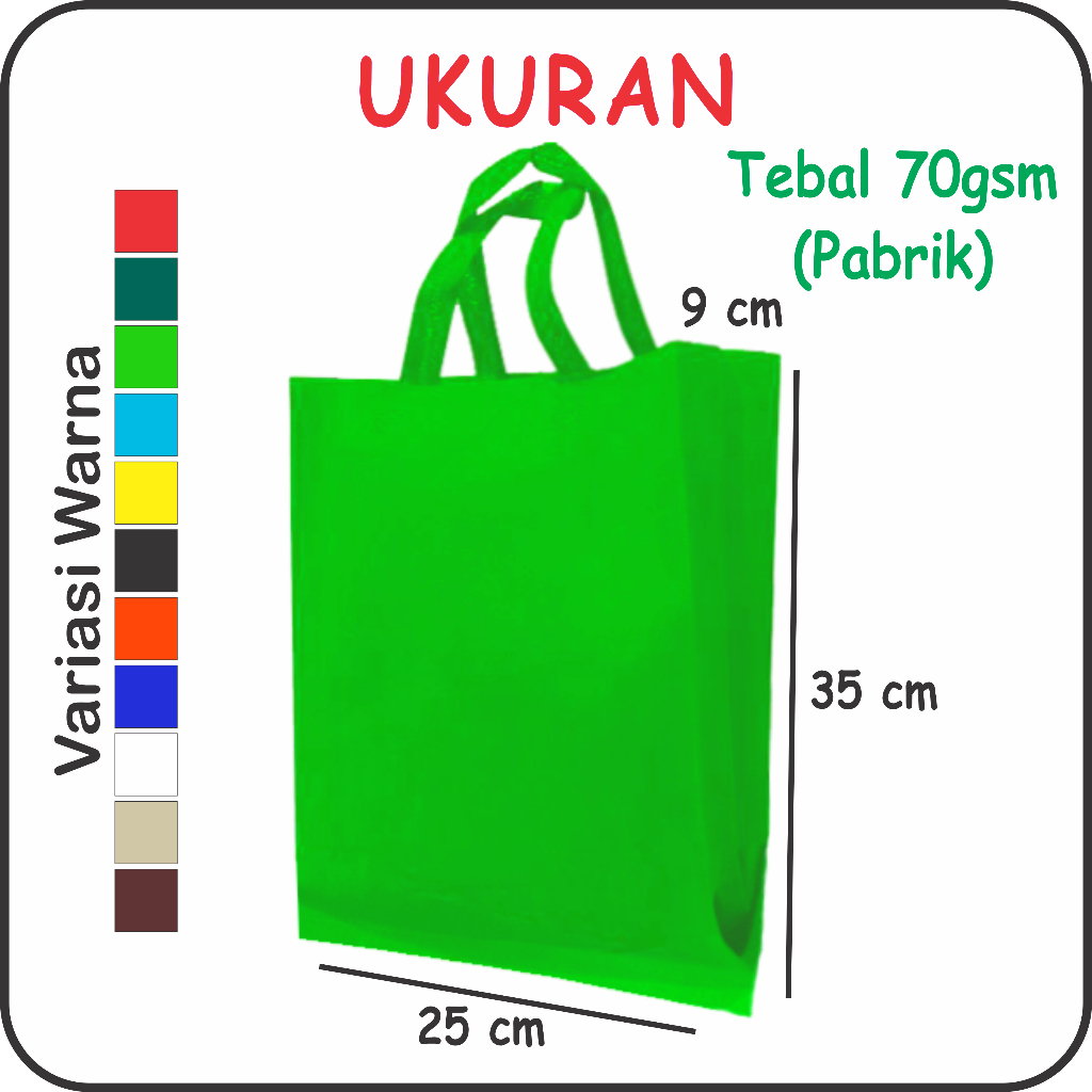 

Tas Spunbond Handle 25x35x9,Tas hajatan,tas murah