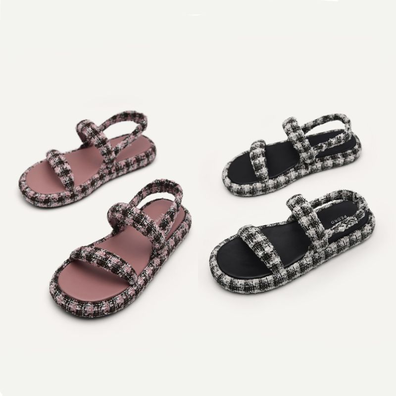 Sandal PEDRO Terrazo Flats Shoes Wanita