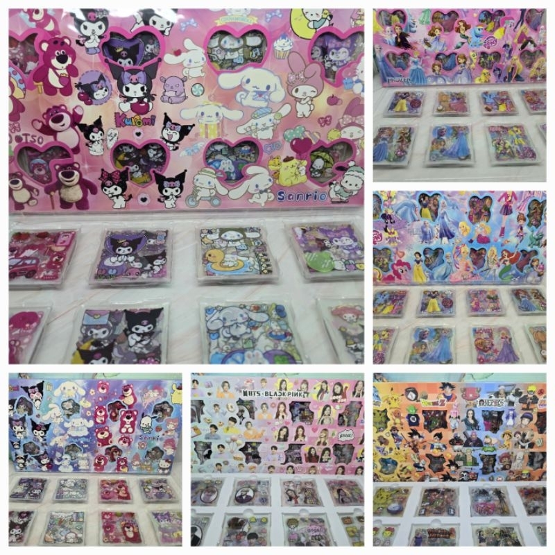 stiker momo isi 200 lembar stiker sanrio skibidi naruto pokemon