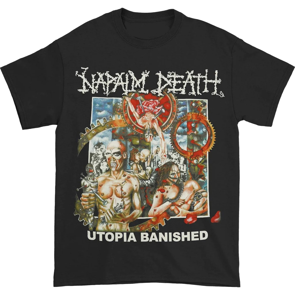 NAPALM | Kaos Napalm Death Utopia Banished | TShirt Napalm Death | Kaos Band Rock Band Metal
