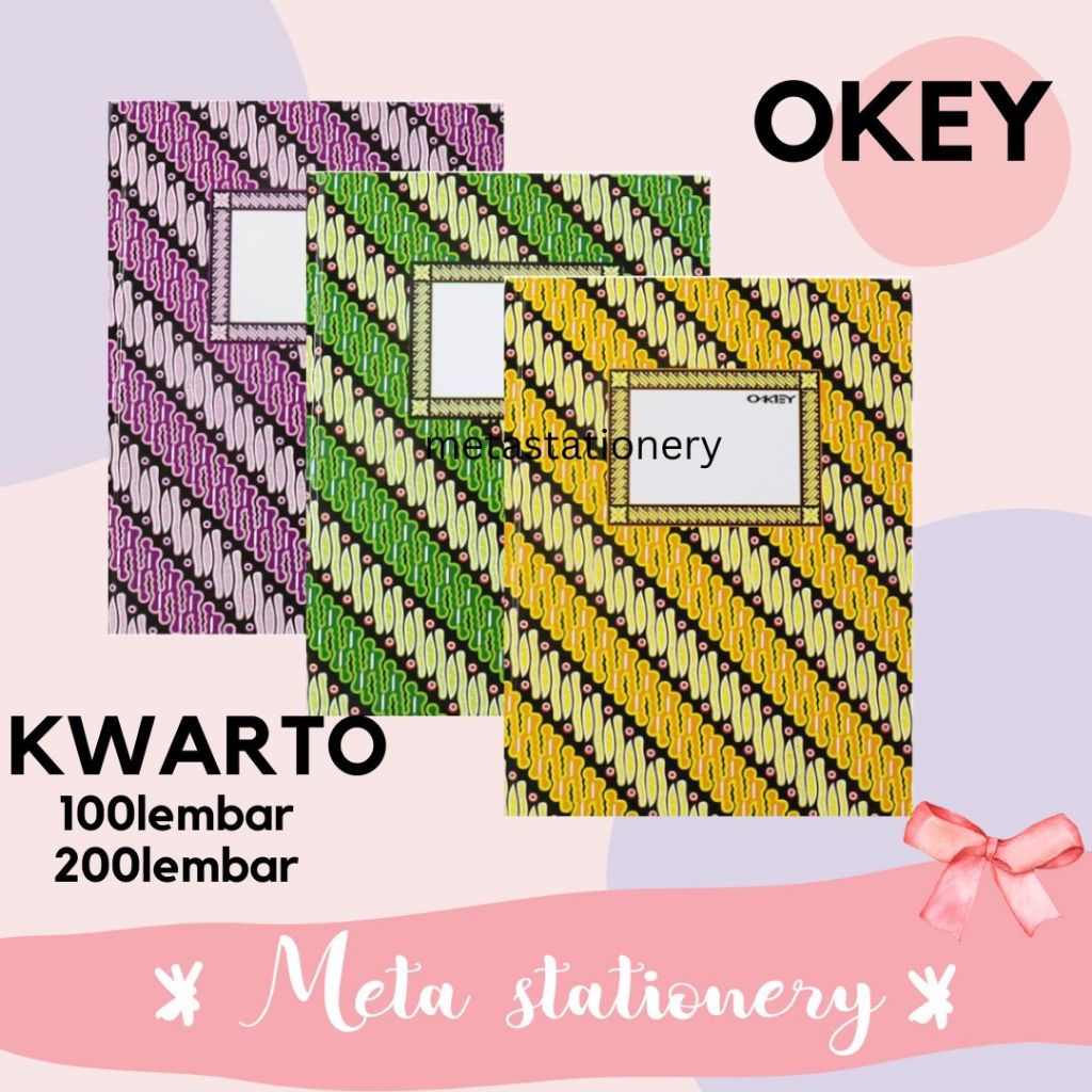 

Buku Catatan / Buku Tugas / Buku Hard Cover Kwarto Okey (Motif Random)