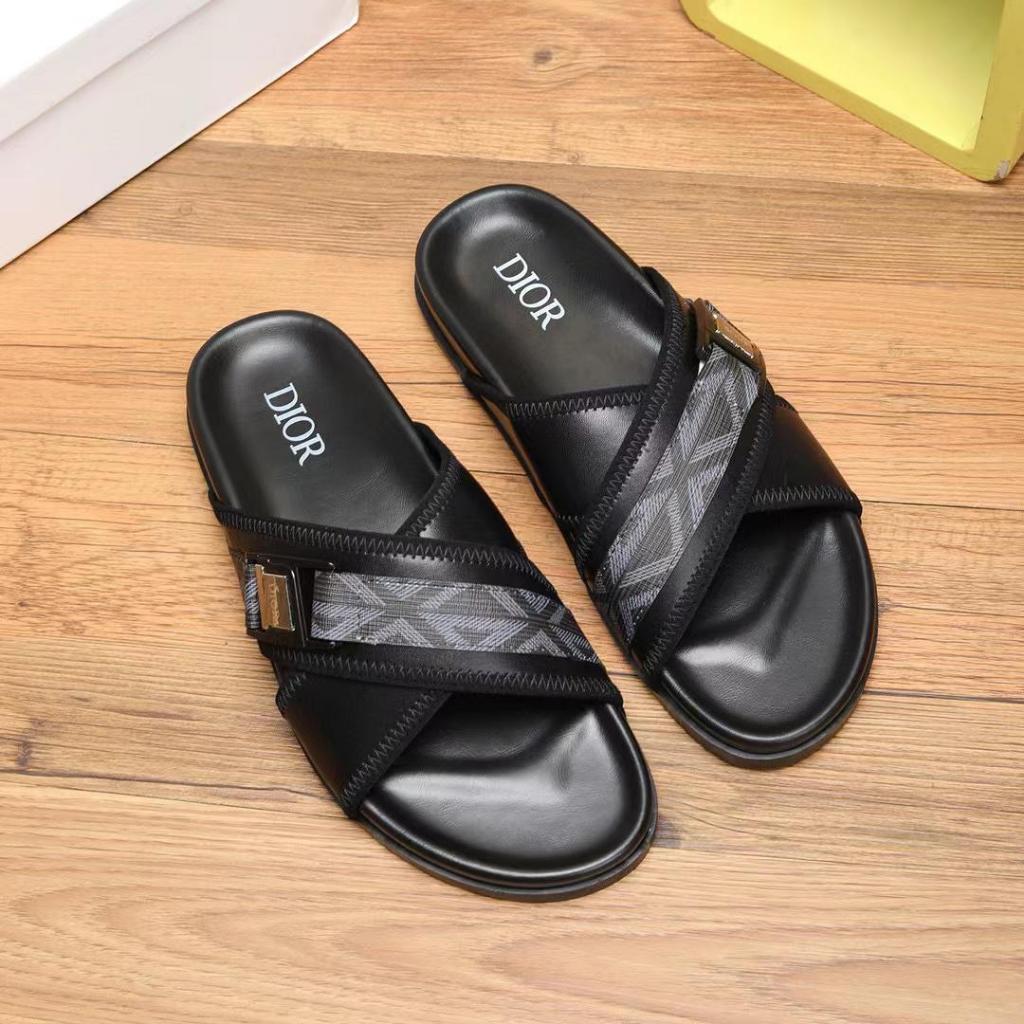 Sandal selop hitam cowok keren,sandal selop import terbaru D1051-2