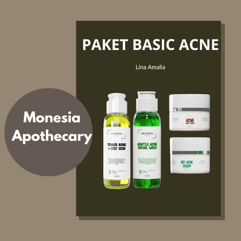 Monesia Apothecary | PSGLOW | Paket Basic Acne