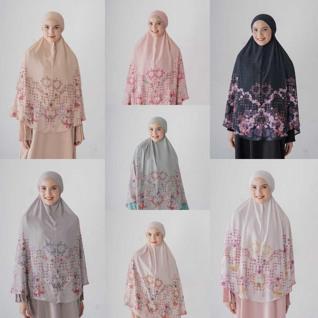 DOA INDONESIA BAITI GAENAREE KHIMAR SERIES - SYARI BLACK, MINT, NUDE, BROKEN WHITE, PEACH, TAUPE. BU