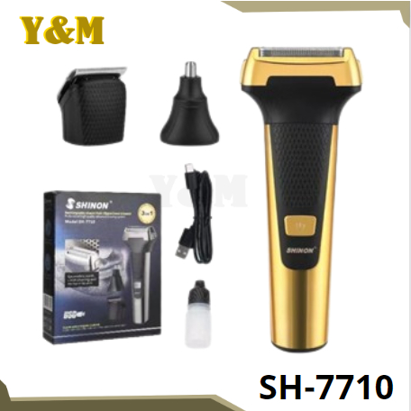SHINON SH-7710 ALAT CUKUR RAMBUT BULU | PISAU CUKUR JENGGOT | 3 IN 1 HAIR CLIPPER SHAVER NOSE TRIMME