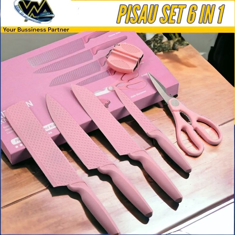 ART K2W PISAU SET DIAMOND 6PCS  PREMIUM DIAMOND KNIFE SET  KNIFE SET