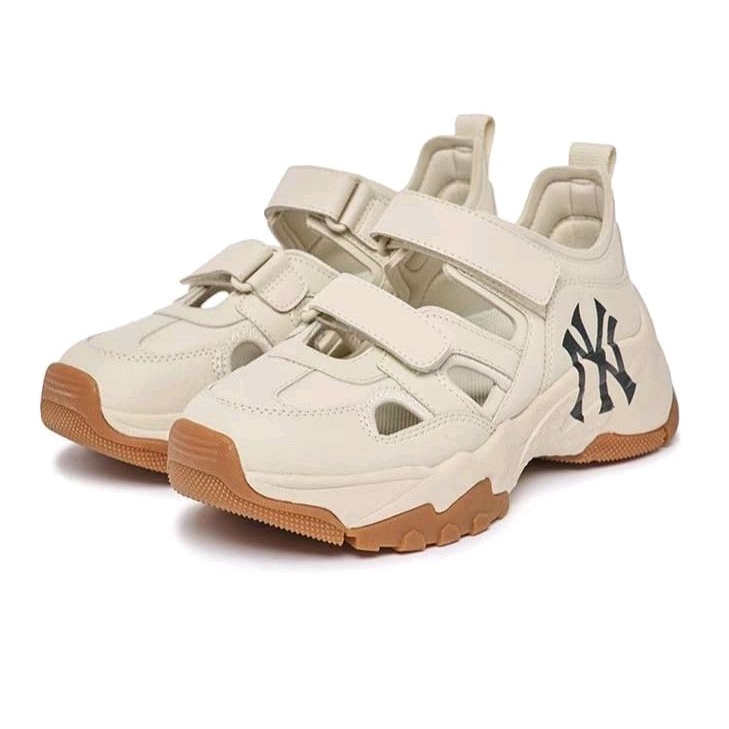 Sepatu Sandal MLB Bigball Chunky NY Yankees Mask Cream / MLB Original